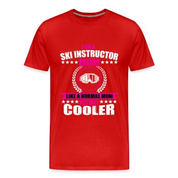 Skilehrer Mama Outfit Muttertag - Männer Premium Bio T-Shirt - Rot - Vorne - Damien (186cm)