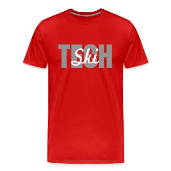 Great Ski Technician Brief - Men's Premium Organic T-Shirt - red - Front - Damien (186cm)