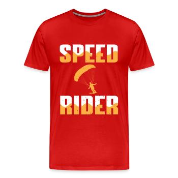 Speed Rider - Men's Premium Organic T-Shirt - red - Front - Damien (186cm)