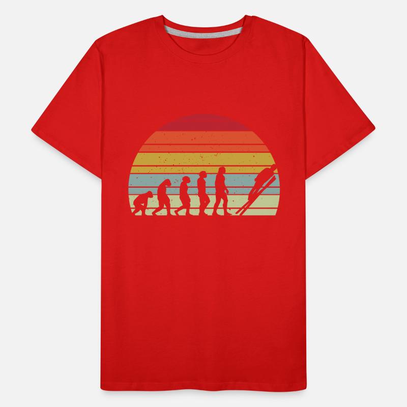 Évolution du saut à ski T-shirt bio Premium Homme