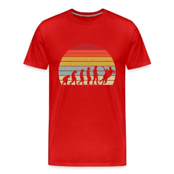 Danse sur glace rétro Evolution Design - T-shirt bio Premium Homme - rouge - Devant - Damien (186cm)