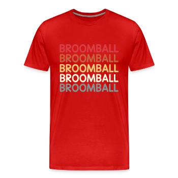 Broomball - Männer Premium Bio T-Shirt - Rot - Vorne - Damien (186cm)