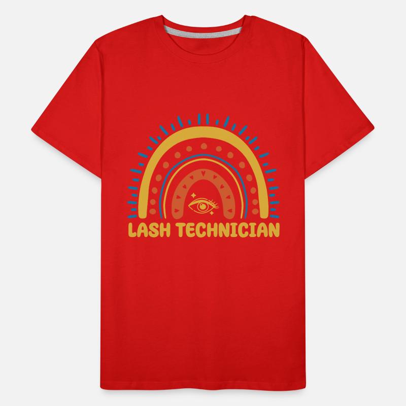 Lash Tech Boho Rainbow Men's Premium Organic T-Shirt