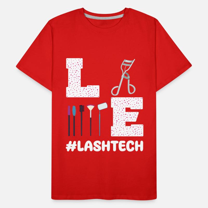 Equipement de technicien en cils Extensions de cils T-shirt bio Premium Homme