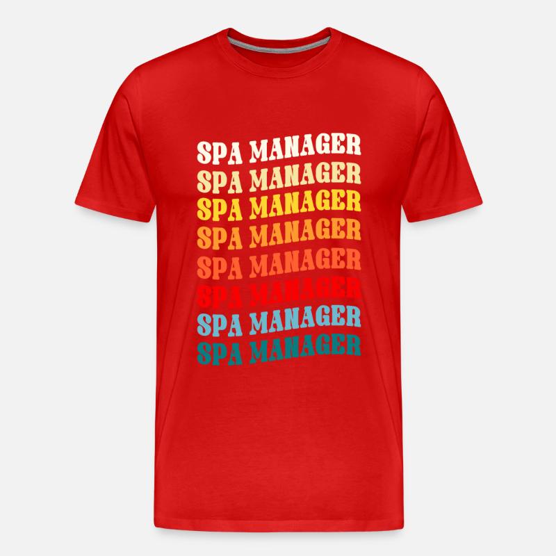 Spa Manager - Männer Premium Bio T-Shirt - Rot