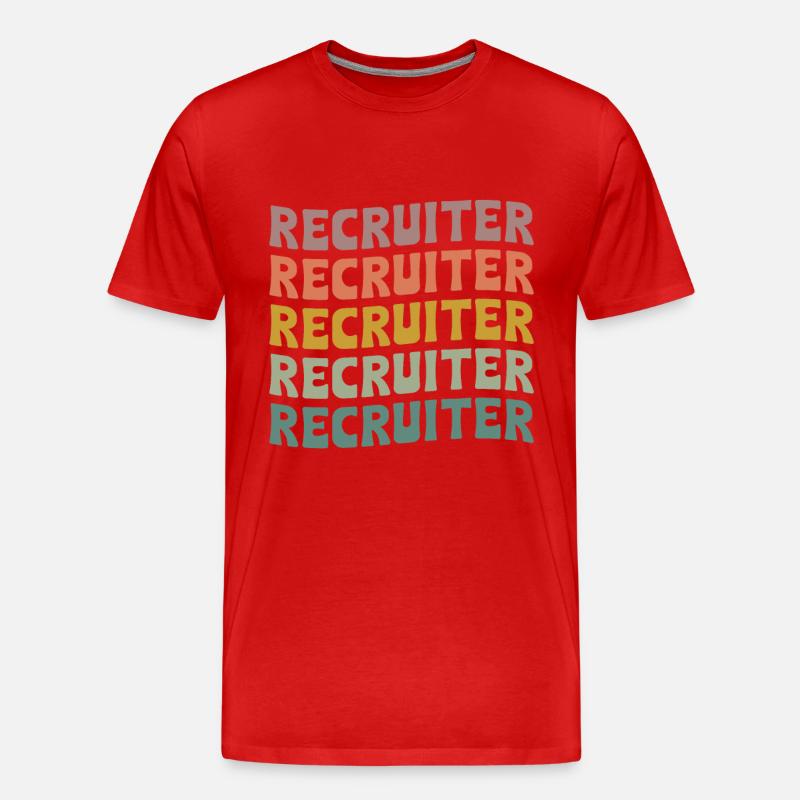 Recruiter - Männer Premium Bio T-Shirt - Rot
