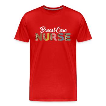 Breast Care Nurse - Men's Premium Organic T-Shirt - red - Front - Damien (186cm)