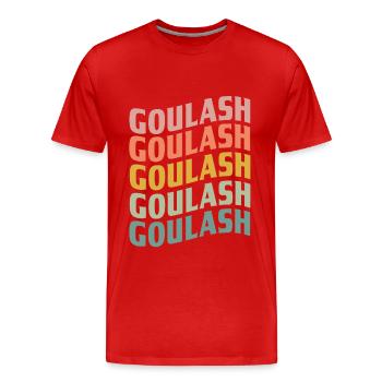 Authentisches Ungarisches Gulasch - Männer Premium Bio T-Shirt - Rot - Vorne - Damien (186cm)