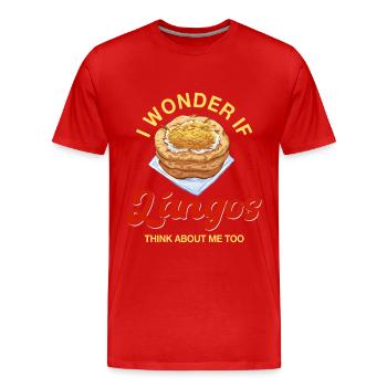 Lango's Spell - Men's Premium Organic T-Shirt - red - Front - Damien (186cm)