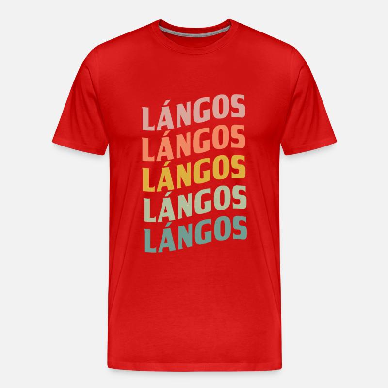 Langos - Männer Premium Bio T-Shirt - Rot