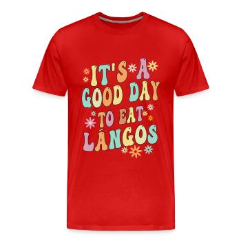 Langos - Ungarische Küche - Männer Premium Bio T-Shirt - Rot - Vorne - Damien (186cm)