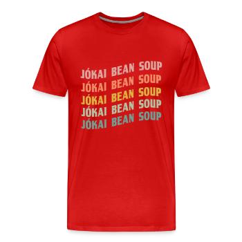 Soupe aux haricots Jokai - T-shirt bio Premium Homme - rouge - Devant - Damien (186cm)