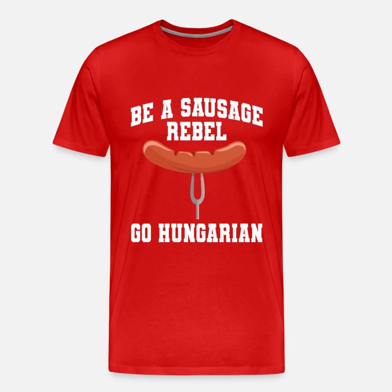 authentUngarischer Wurst-rebell - Männer Premium Bio T-Shirt - Rot