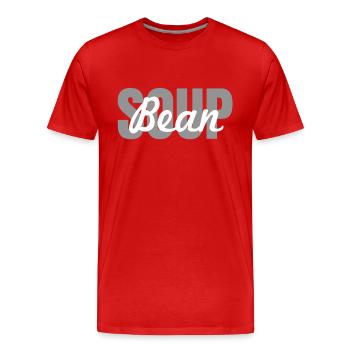 Soupe aux haricots - T-shirt bio Premium Homme - rouge - Devant - Damien (186cm)