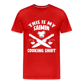 Genießen Sie Traditionelle Hawaiianische - Männer Premium Bio T-Shirt - Rot - Vorne - Damien (186cm)