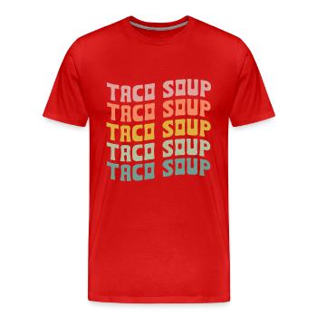 Taco Suppe - Männer Premium Bio T-Shirt - Rot - Vorne - Damien (186cm)