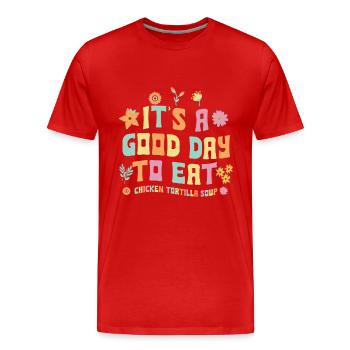 rHähnchen Tortilla Suppe - Männer Premium Bio T-Shirt - Rot - Vorne - Damien (186cm)