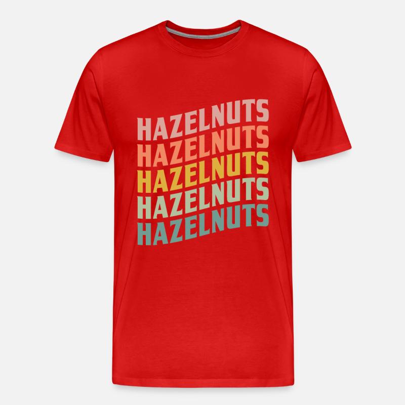 Haselnüsse - Männer Premium Bio T-Shirt - Rot