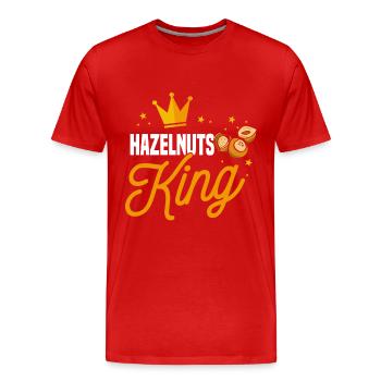 Hazelnut King - Men's Premium Organic T-Shirt - red - Front - Damien (186cm)