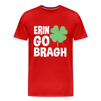 Erin Go Bragh – St. Patrick's Day - Männer Premium Bio T-Shirt - Rot - Vorne - Damien (186cm)