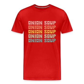 Onion soup - Men's Premium Organic T-Shirt - red - Front - Damien (186cm)