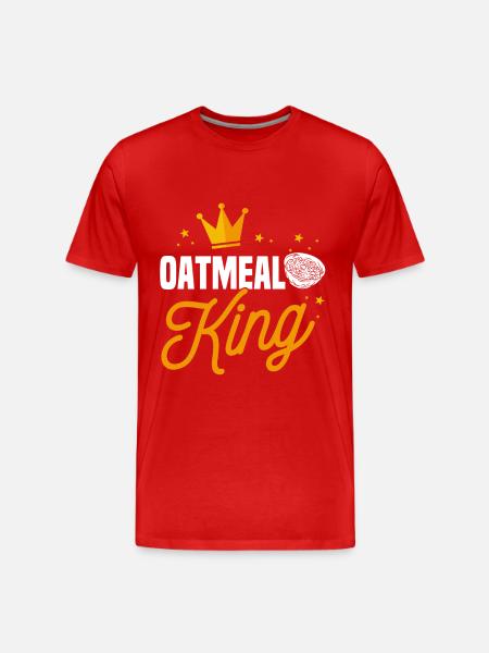 Oatmeal King - Men's Premium Organic T-Shirt - red
