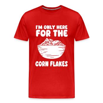 T-shirt Für Cornflakes-liebhaber - Männer Premium Bio T-Shirt - Rot - Vorne - Damien (186cm)