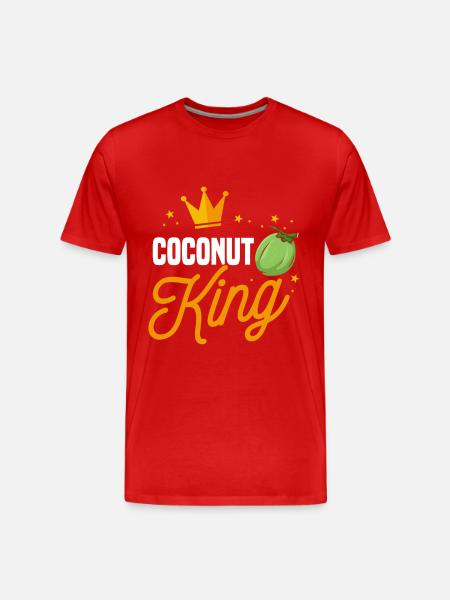 Coconut King - Men's Premium Organic T-Shirt - red