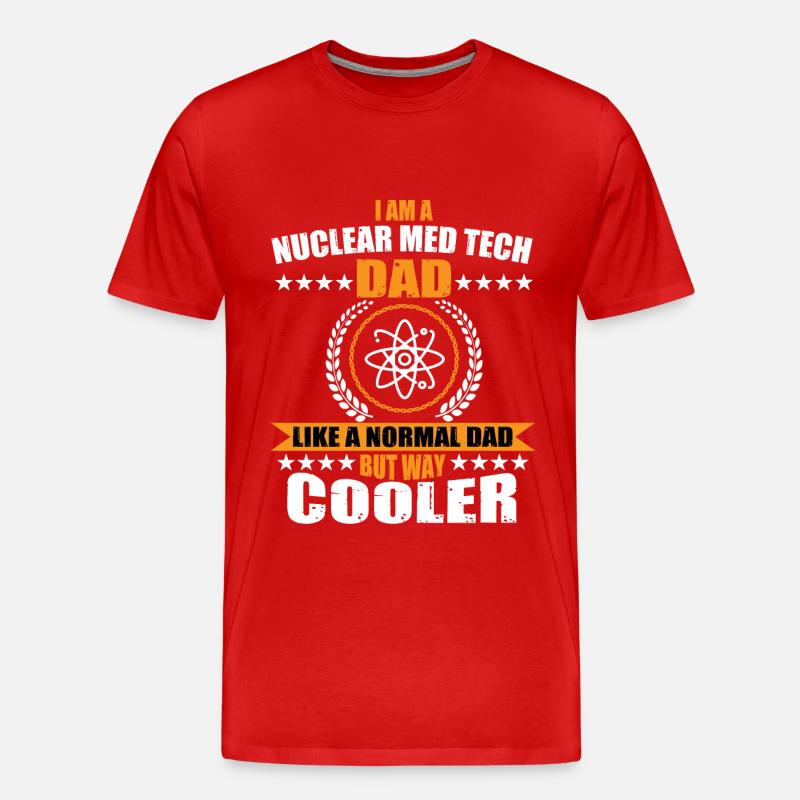 Nuklearmedizinischer Technologe Papa - Männer Premium Bio T-Shirt - Rot