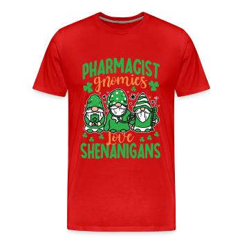 Apothecary St. Patrick's Day Costume - Men's Premium Organic T-Shirt - red - Front - Damien (186cm)