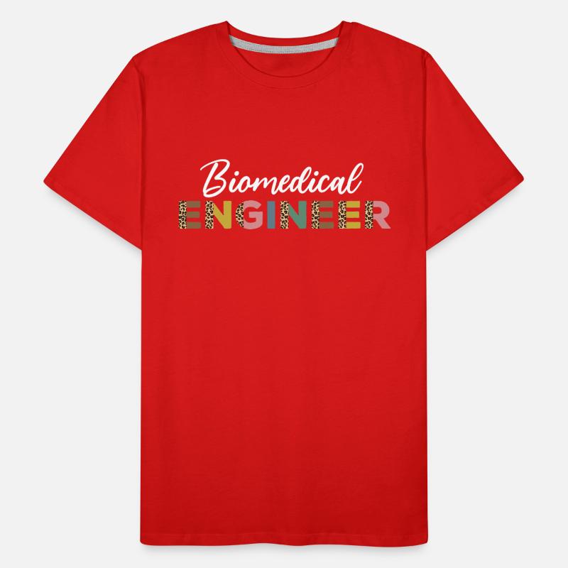 Biomedical Engineer Leopard Pattern Men's Premium Organic T-Shirt