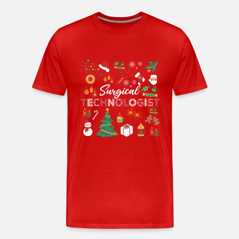Assistante Technique Chirurgicale Noël - T-shirt bio Premium Homme - rouge
