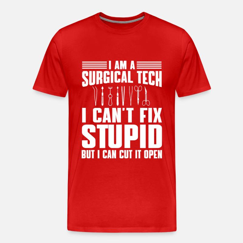 chiChirurgisch-technischer Assistent Humor - Männer Premium Bio T-Shirt - Rot