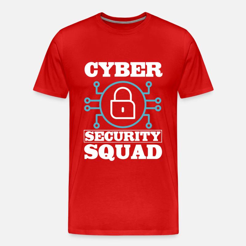 CybersiCyber Security Squad - Männer Premium Bio T-Shirt - Rot