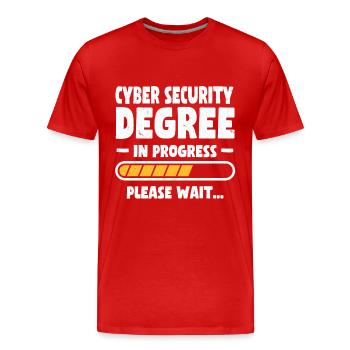 Chemise de degré de cybersécurité - T-shirt bio Premium Homme - rouge - Devant - Damien (186cm)