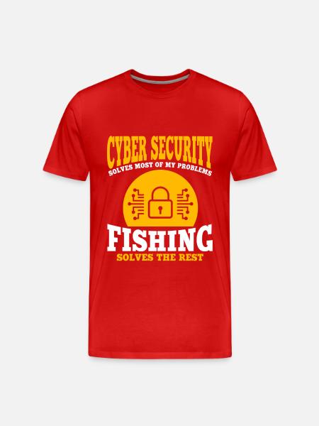 Best PracticeCybersecurity and Fishing - Men's Premium Organic T-Shirt - red