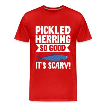 eFunny Hareng mariné idée cadeau - T-shirt bio Premium Homme - rouge - Devant - Damien (186cm)