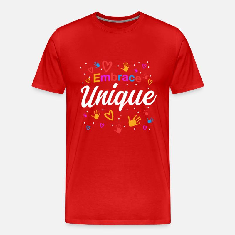 Autismus Geschenkidee - Männer Premium Bio T-Shirt - Rot