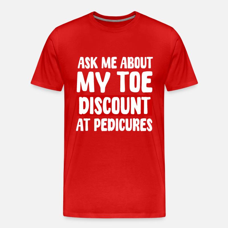 SelbsZehenamputation Humor - Männer Premium Bio T-Shirt - Rot