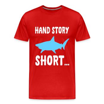 Hand Amputee Shark Story - Männer Premium Bio T-Shirt - Rot - Vorne - Damien (186cm)