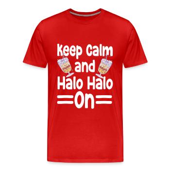 Halo Halo Lover Gift - Men's Premium Organic T-Shirt - red - Front - Damien (186cm)