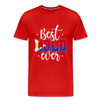 Lolo Philippinischer Opa - Männer Premium Bio T-Shirt - Rot - Vorne - Damien (186cm)
