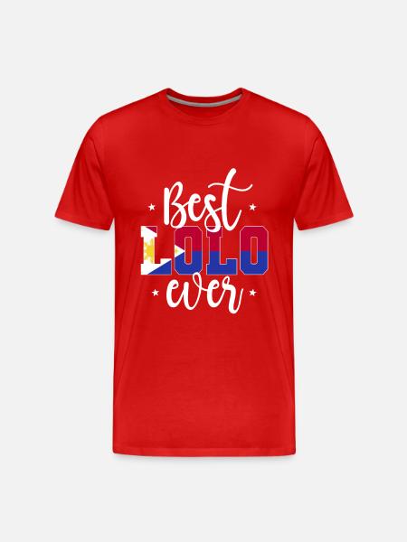 Lolo Philippinischer Opa - Männer Premium Bio T-Shirt - Rot