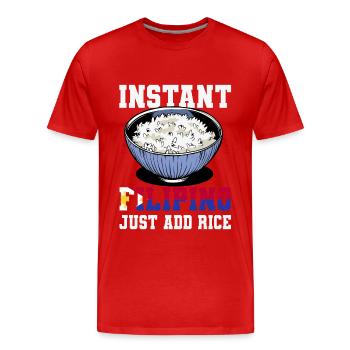 Philippinischer Reisliebhaber - Männer Premium Bio T-Shirt - Rot - Vorne - Damien (186cm)