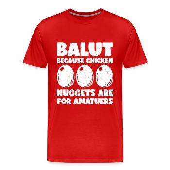Balut-ei, Philippinische Delikatesse, Entenei, - Männer Premium Bio T-Shirt - Rot - Vorne - Damien (186cm)