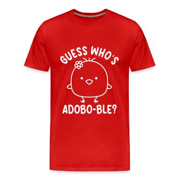 Niedliches Adobo Wortspiel - Männer Premium Bio T-Shirt - Rot - Vorne - Damien (186cm)