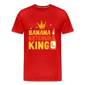 Banana Ketchup King - Men's Premium Organic T-Shirt - red - Front - Damien (186cm)