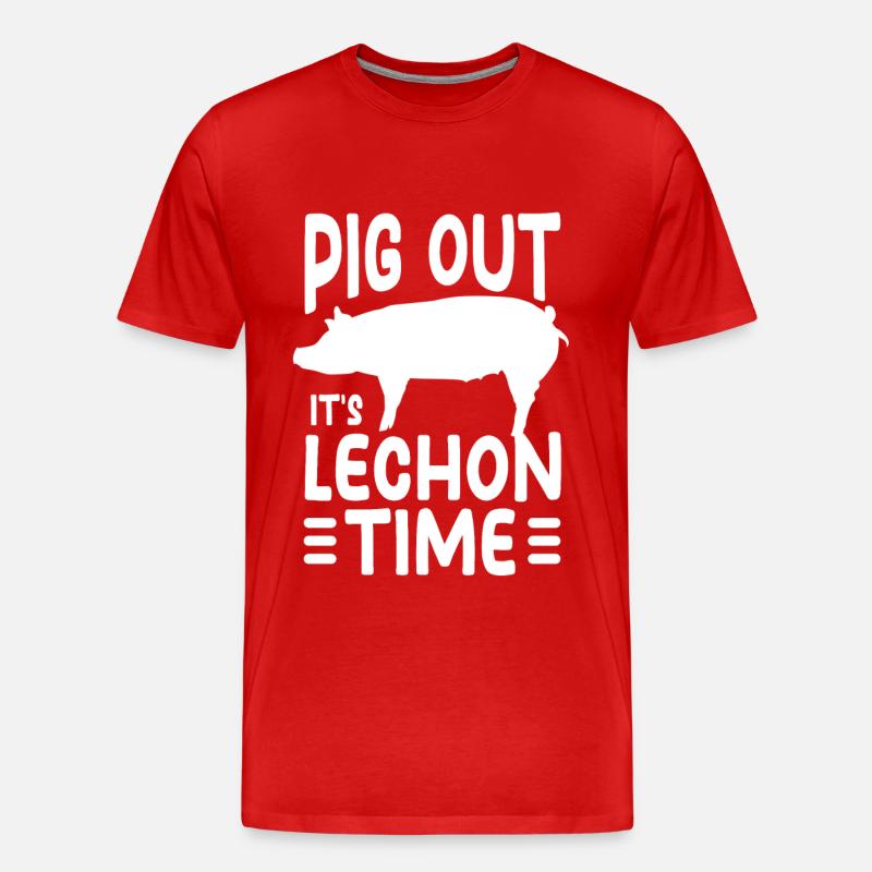 Lechon - Männer Premium Bio T-Shirt - Rot