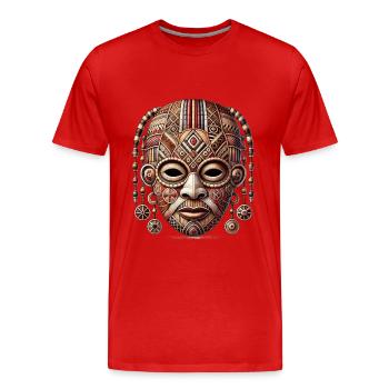 Elfenbeinküste Maske - Männer Premium Bio T-Shirt - Rot - Vorne - Damien (186cm)