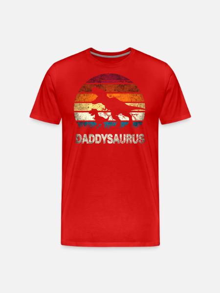 Daddysaurus - T-shirt bio Premium Homme - rouge